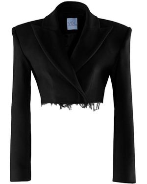 Vestiaire d'un Oiseau Libre Distressed Cashmere Jacket - Black