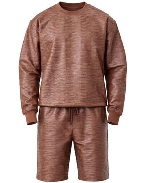 Maui X Lolita Manley Vegan Leather Shorts Set - Brown