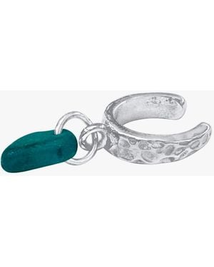 Glassy Havskær Ear Cuff - Blue