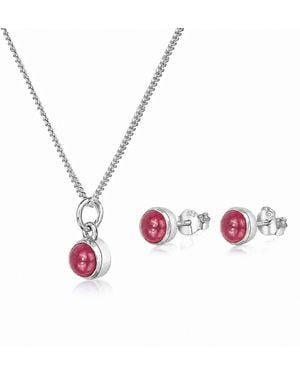 The Jewellery Store London October Birthstone Jewellery Set - Pink