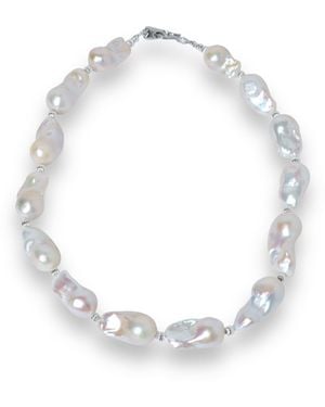 Ninemoo Strand Baroque Pearl Necklace - White