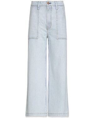 NOEND Avery Cropped Wide Trouser - Blue