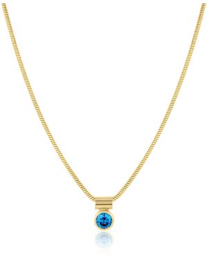 SET & STONES Ellie Birthstone Necklace- December - Metallic