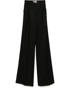 Nissa High-Waisted Straight Pants - Black