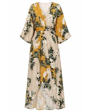 Raishma Sophia Floral Dress - Metallic