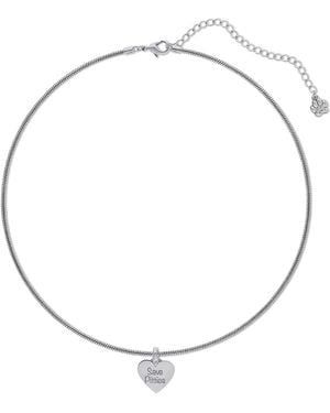Cloud Haven Gentle Soul Heart Tag Necklace - Metallic