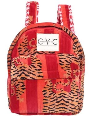 Conscious Yoga Collective Velvet Mini Backpack - Red