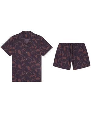 Playaluxe Saint Tropez Cabana Set Espresso - Purple