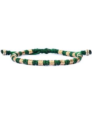 Harbour Uk Freya Vermeil Rope Bracelet - Green