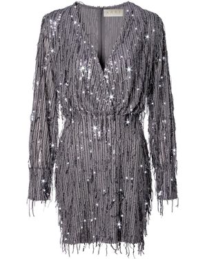 AGGI by HALEWSKI Soraya Meteor Shower Sequin Mini Dress - Grey