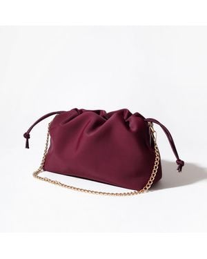 Pop Ups Brand Puff Clutch Bordeaux - Red