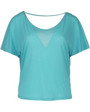 Conquista Drape Back Top - Blue