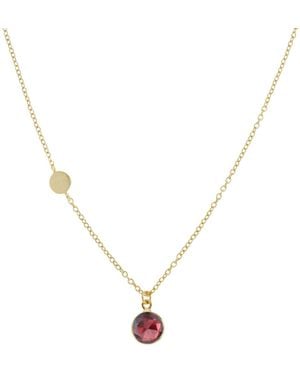 Auree Salina Vermeil Disc & Garnet Necklace - Metallic