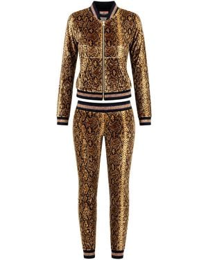 Maui X Lolita Foxy Velour Python Print Tracksuit - Brown