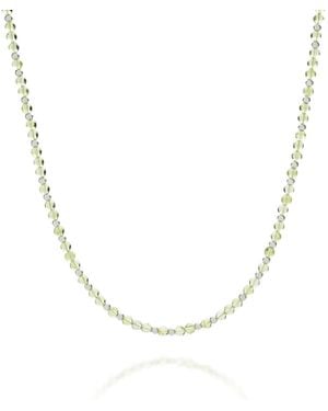 Nellou Jewellery Jewel Bead August Birthstone Necklace Sterling - Metallic