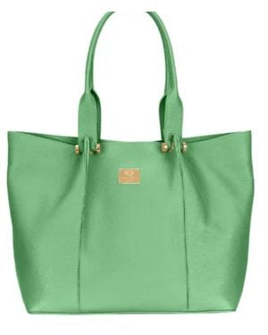 Henry Daniel Roma Sofia Leather Shopper Bag Leather - Green