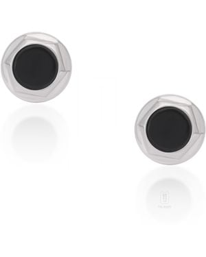 The Jewelz Neutrals Shadow Gleam Onyx Earrings - Multicolor