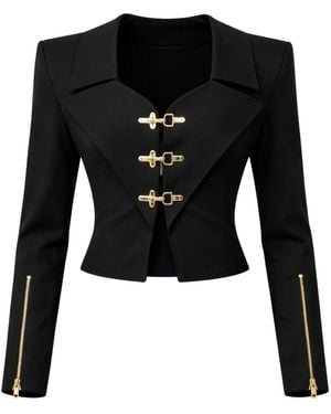 Ma Mulier Hook Crop Blazer - Black