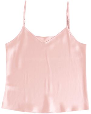 Soft Strokes Silk Pure Mulberry Silk Camisole With Adjustable Straps - Pink
