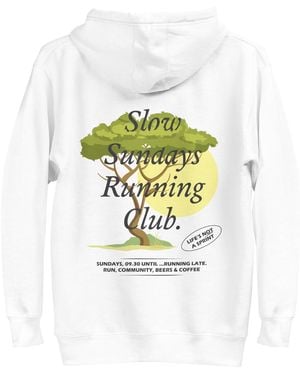 Anchor and Crew Savannah Slow Sundays Running Club Cotton Blend Hoodie - White