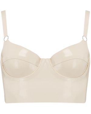 Elissa Poppy Latex Full Cup Bra - White