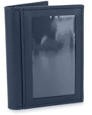 godi. Handmade Leather Id Wallet - Blue