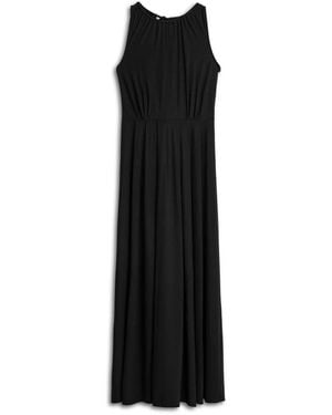 Nocturne Maxi Dress With Belt Ties - Black