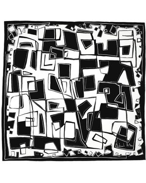 Richard Allan London Hepworth Silk Scarf - Black
