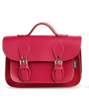 Zatchels Handmade Leather Micro Satchel Plus - Red