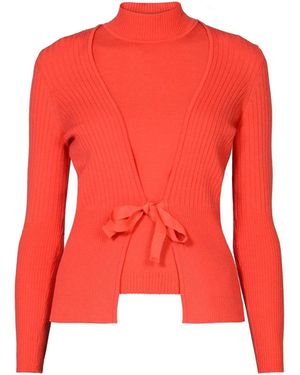 Rumour London Erika And Erin Coral Two-piece Merino Wool Set - Multicolour