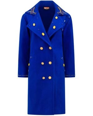 Maui X Lolita Ilya Wool Coat - Blue