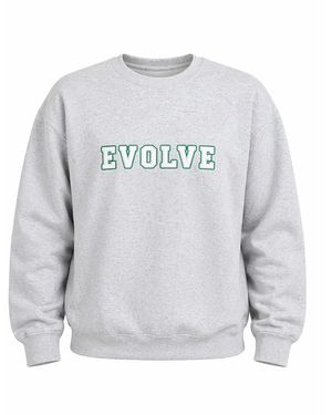 Nooltrends Evolve Varsity Embroidered Sweatshirt - Grey
