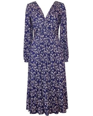 Alie Street London Mollie Knot Midi Dress - Blue