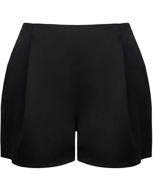 POST MERIDIEM Satin Shorts - Black