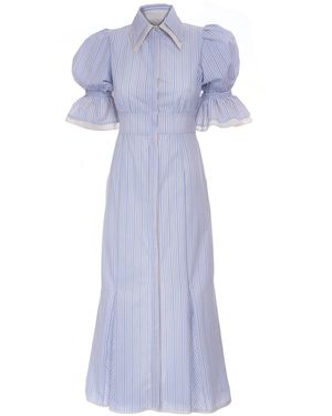 Sofia Tsereteli Cotton Midi Chemise - Purple