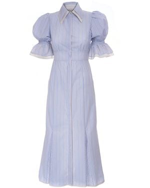 Sofia Tsereteli Cotton Midi Chemise - Purple
