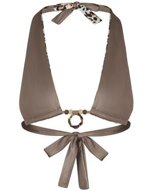 Haus of Mclees Reversible Praia Bikini Top - Metallic
