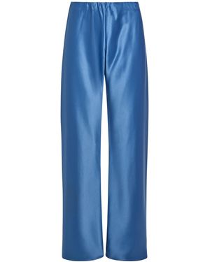 Self-Adore Olivette Satin Pants - Blue