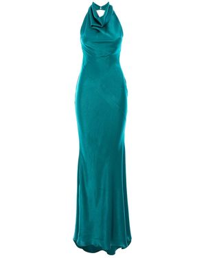 ROSERRY Capri Satin Maxi Dress - Blue