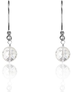 Kaizarin April Birthstone Earrings - White