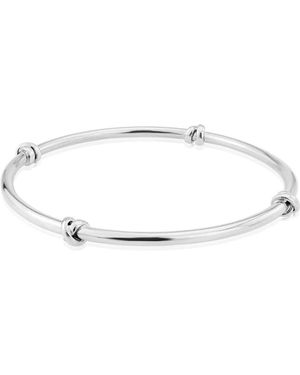 Auree St Ives Sterling Knot Bangle - White