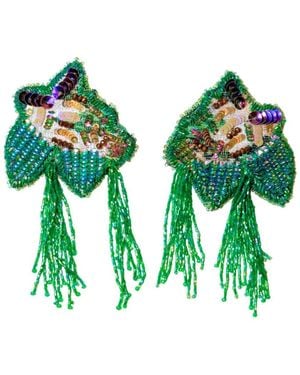 Simitri Enchanted Ivy Earrings - Green