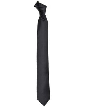 DAVID WEJ Plain Satin Tie – Charcoal - Black