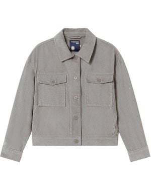 Thinking Mu Organic Corduroy Button-Front Jacket - Gray
