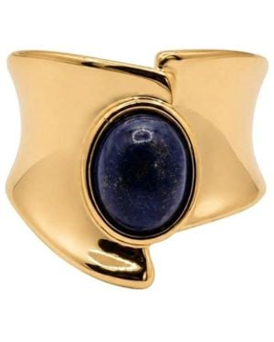 Uchi and Soto Enso Sculptural Lapis Lazuli Stone Ring - White