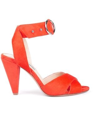 Rosamund Muir London Montana Coral Suede Heels - Red