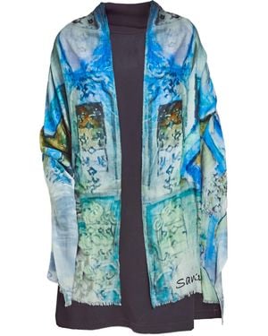 Saniya Khan Themes Of Antiquity Scarf - Blue