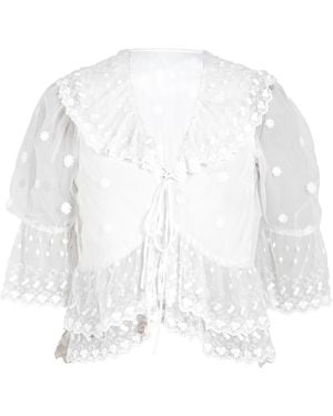 Rose & Nancy Samira Ivory Lace Blouse - White