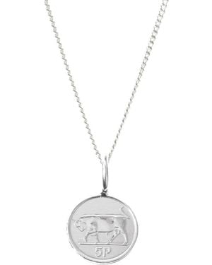 Katie Mullally Irish 5P Coin & Chain - Metallic