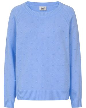 Loop Cashmere Bobble Sweater - Blue